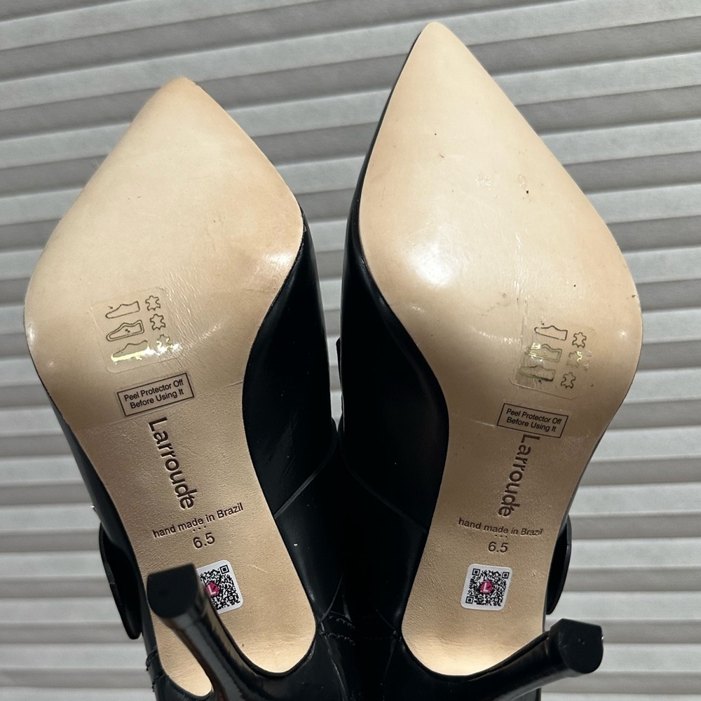 🌹LARROUDE🌹 Stewart Bootie In Black Leather Size: 6.5 - Picture 14 of 14